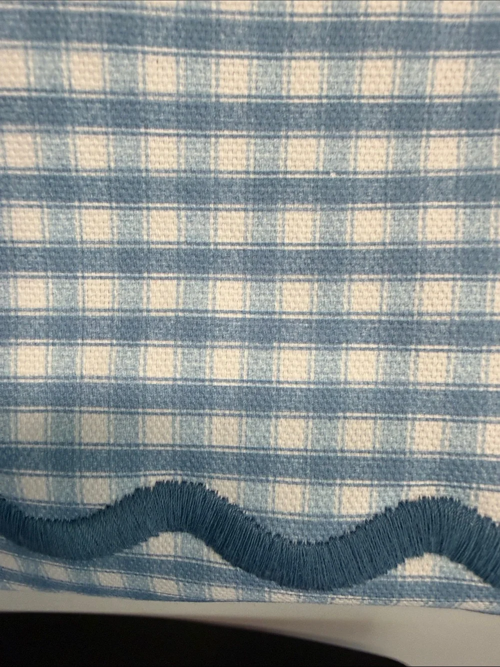 Lady Delaney | Blue Gingham Embroidered 'Hot Mess Express' Tote Bag Set - Picture 9 of 14